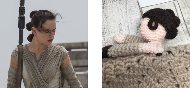 It was quite fiddly to fit all the buns in as well as the strands of hair at the side of Rey's head